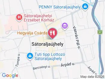 Hisztéria Cremeria Sátoraljaújhely a térképen