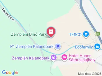 Zempléni Dínó Park Sátoraljaújhely a térképen