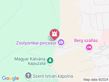 Zsólyomkai pincesor Sátoraljaújhely a térképen