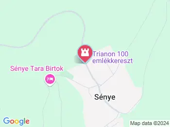 Trianon 100 emlékkereszt Sénye a térképen