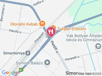 Tulipán Étterem Simontornya a térképen