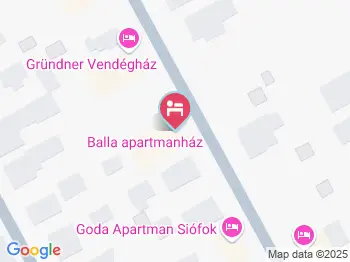 Balla Apartmanház Siófok a térképen