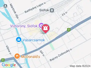 Czóbel Béla Siófok a térképen