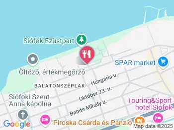 Ezüstpart Étterem Siófok a térképen