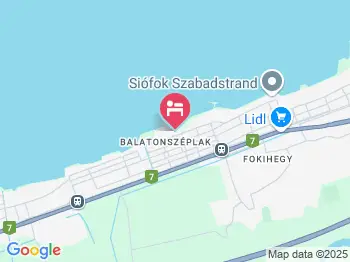 Hotel Ezüstpart Siófok a térképen