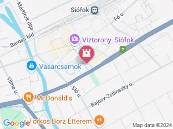 II. Rákóczi Ferenc szobra Siófok a térképen