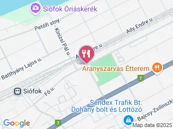 Kovászvirág Pékműhely Siófok a térképen