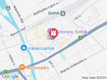 La Charogne Siófok a térképen