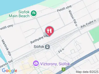 Liliom Étterem Siófok a térképen