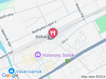 Lokomotív Bistro Siófok a térképen