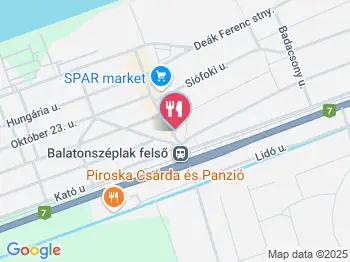 Margaréta Vendéglő Siófok a térképen