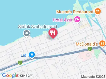 Sándor Étterem Siófok a térképen