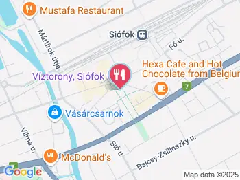 Viztorony Panoráma Kávézó & Oxygénbár Siófok a térképen