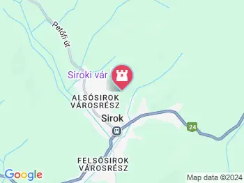 Barát és Apáca sziklák Sirok a térképen