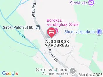Borókás Vendégház Sirok a térképen