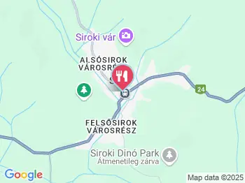 Hunor Étterem Sirok a térképen