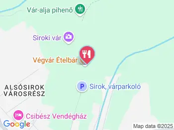 Végvár Ételbár Sirok a térképen
