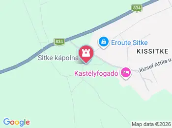 Sitke kápolna Sitke a térképen