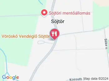 Vöröskő Vendéglő és Pizzéria Söjtör a térképen