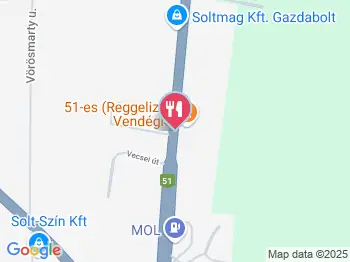 51-es Reggeliző, Vendéglő Solt a térképen