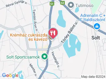 Krémház Cukrászda & Kávézó Solt a térképen