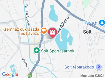 Solt fejedelem szobra Solt a térképen