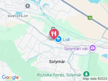 Aranykorona Vendéglő és Hotel Solymár a térképen