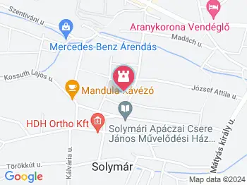 Bauernhaus Svábház Solymár a térképen