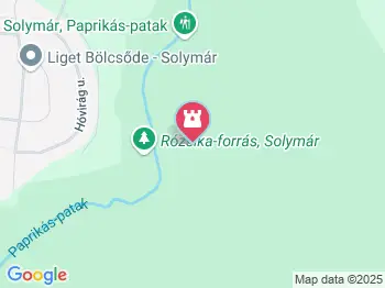 Jegenye-völgy Solymár a térképen