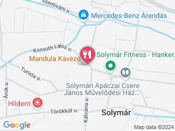Mandula Kávézó Solymár a térképen