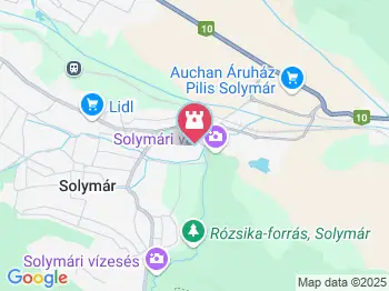 Rózsika-forrás Solymár a térképen