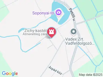 Zichy-kastély Soponya a térképen