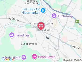 Albergo Poharazó Vendégház Sopron a térképen