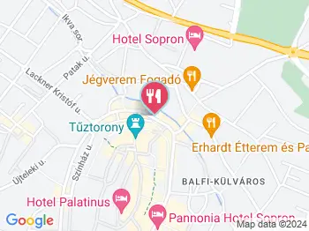 Arcus Kávézó Sopron a térképen