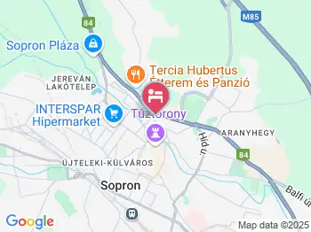 Bástya Panzió Sopron a térképen