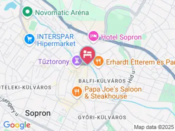 Belváros Apartmanház Sopron a térképen