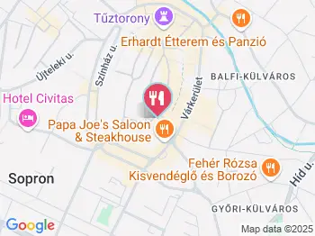 Cézár Pince Sopron a térképen