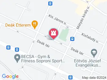 Deák tér Sopron a térképen