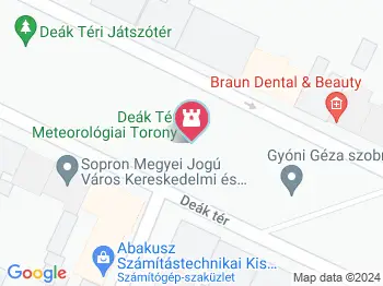 Deák tér Meteorológiai Torony Sopron a térképen