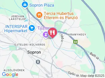 Erhardt Étterem & Borpince Sopron a térképen