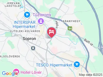 Fényes Panzió Sopron a térképen