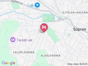 Füzi Panzió Sopron a térképen