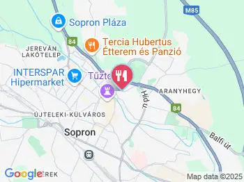 Zakant Étterem Sopron a térképen