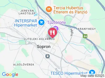 Hotel Wollner Étterem Sopron a térképen