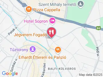 Jégverem Fogadó étterme Sopron a térképen