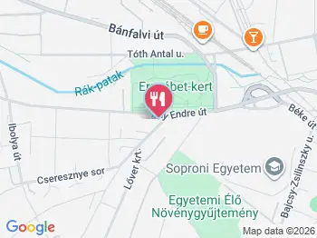 Kégli kert Sopron a térképen