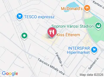 Kiss Étterem Sopron a térképen