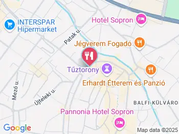 Kóczán Sörárium Sopron a térképen