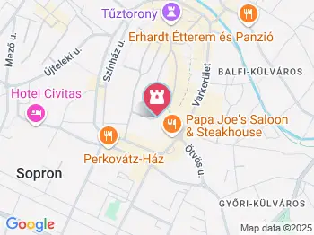 Orsolya tér Sopron a térképen