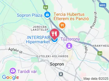 Rosengarten Hotel étterme Sopron a térképen